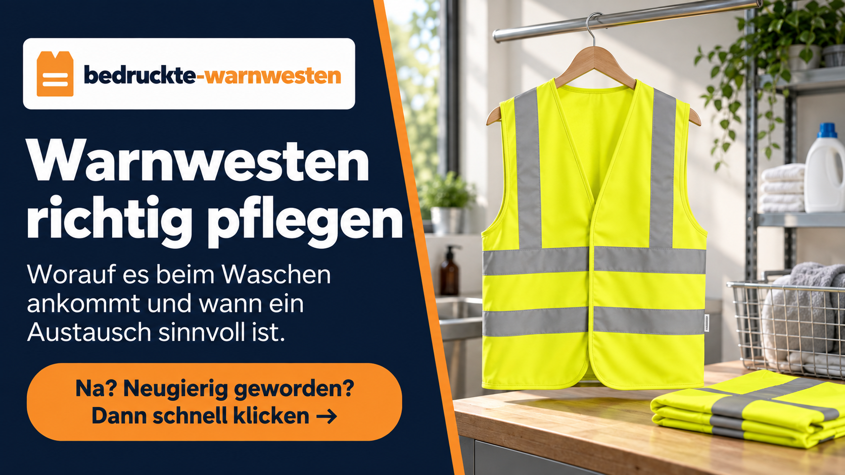 Beitragsbild: Warnweste waschen und pflegen: wie oft, wie heiß – und wann die Reflexwirkung nachlässt